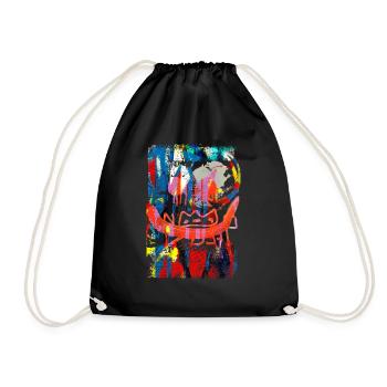 Graffiti-Stil Splash Hip Hop Farben Maler Farbe - Turnbeutel - Schwarz - Vorne