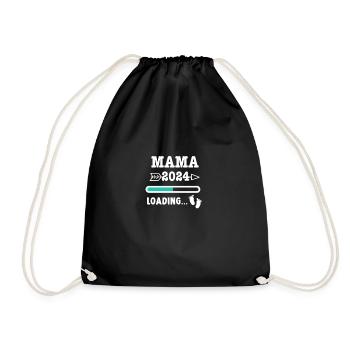 Mama 2024 loading... / Mama 2024 - Turnbeutel - Schwarz - Vorne