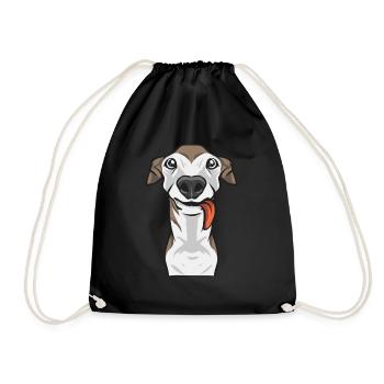 Lévrier italien Greyhound Chiens - Sac de sport léger - noir - Devant