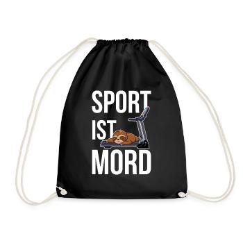 Sport ist Mord1 - Turnbeutel - Schwarz - Vorne