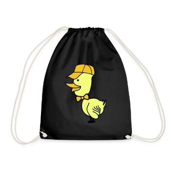 ente cap - Turnbeutel - Schwarz - Vorne