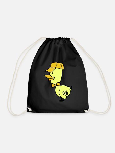 ente cap - Turnbeutel - Schwarz