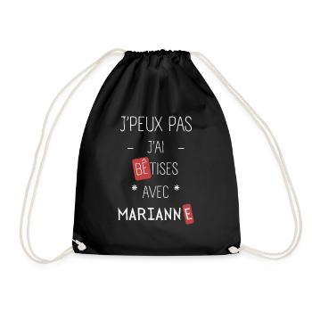 J'peux pas j'ai bêtise avec marraine - Sac de sport léger - noir - Devant