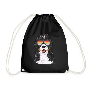 Chien Bernedoodle - Sac de sport léger - noir - Devant