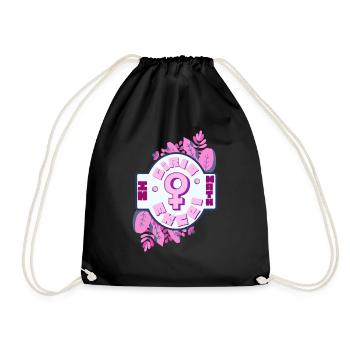 Math Power Cute Kawaii Anime School Girl Otaku - Turnbeutel - Schwarz - Vorne