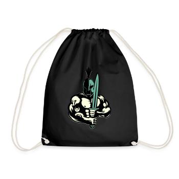 Sparta Warrior - Drawstring Bag - black - Front