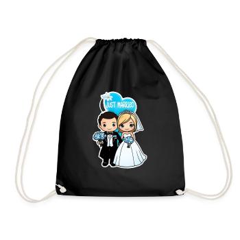 just married - pour mariage - Sac de sport léger - noir - Devant