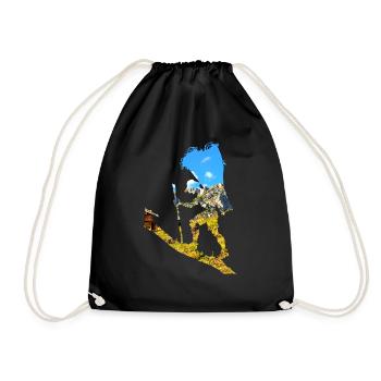 On the mountain one in the Hittn - Drawstring Bag - black - Front