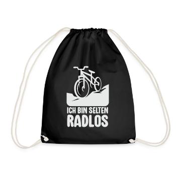 Rarely wheelless bicycle mountain bike road bike bike - Drawstring Bag - black - Front