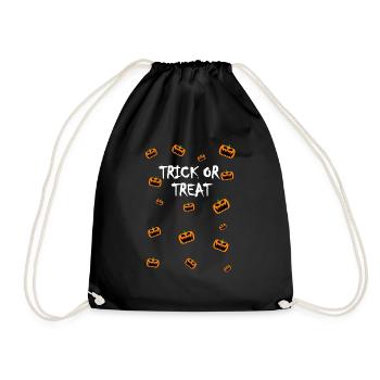 Trick or Treat Pumpkin Alarm - Drawstring Bag - black - Front