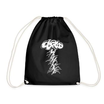 Stormy weather (black and white) - Drawstring Bag - black - Front