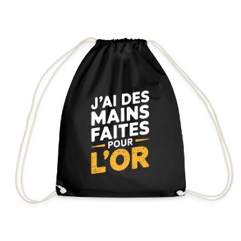J'ai des mains faites pour l'or - Sac de sport léger - noir - Devant