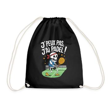 J'peux pas j'ai Padel ! - Sac de sport léger - noir - Devant