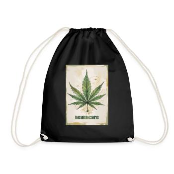 Cannabis Healthcare - Marijuana Leaf 1 - Turnbeutel - Schwarz - Vorne