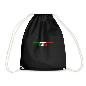 Italia Italian Italian Italy - Drawstring Bag - black - Front