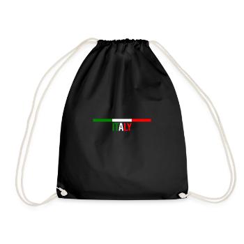 Italia Italian Italian Italy - Drawstring Bag - black - Front
