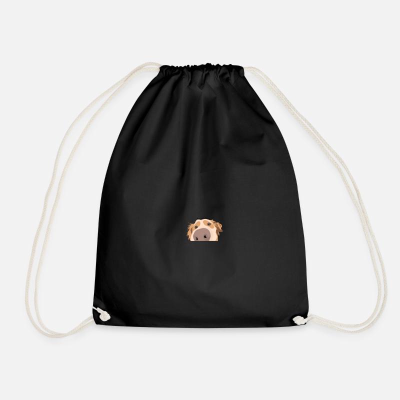 Dog Dog Funny - Drawstring Bag - black