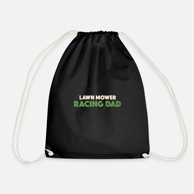 Le papa de course de tondeuse à gazon - Sac de sport léger - noir