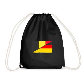 Belgier Deutschland Belgien - Turnbeutel - Schwarz - Vorne