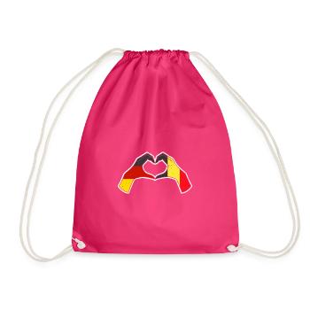 Belgian Germany Belgium - Drawstring Bag - fuchsia - Front