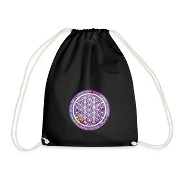 Fleur de vie - Léonard de Vinci - Sac de sport léger - noir - Devant