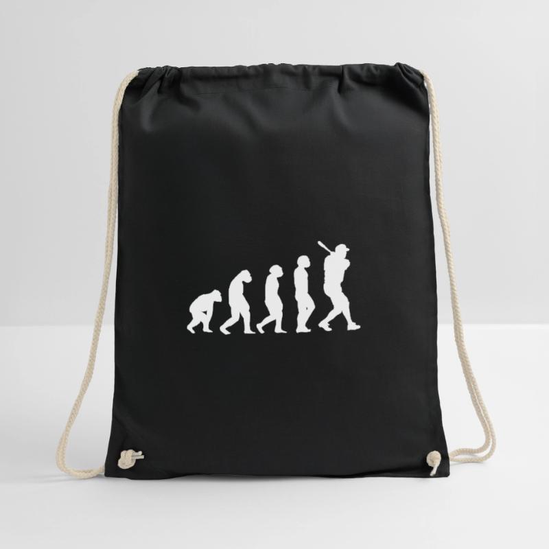 Baseball Player Evolution Baseball Drawstring Bag