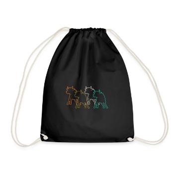 Bovins de buffle Bœufs - Sac de sport léger - noir - Devant
