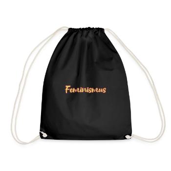 Feminism Saying Gift Vintage Emancipation - Drawstring Bag - black - Front