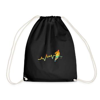 Joueurs de hockey sur gazon Heartbeat Hockey sur gazon - Sac de sport léger - noir - Devant