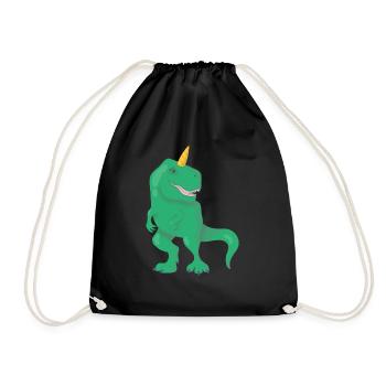 Dino Einhorn T-Rex - Sac de sport léger - noir - Devant