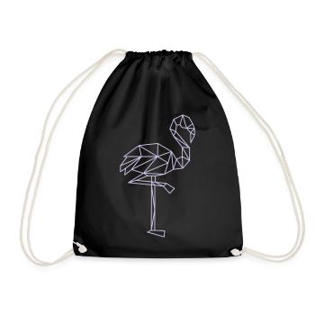 flamingo - Turnbeutel - Schwarz - Vorne