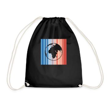 Changement climatique, réchauffement des rayures, terre - Sac de sport léger - noir - Devant