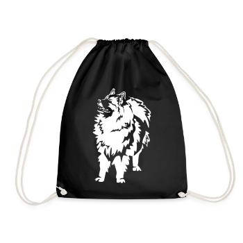 Wolfsspitz « Édition Noire » - Sac de sport léger - noir - Devant