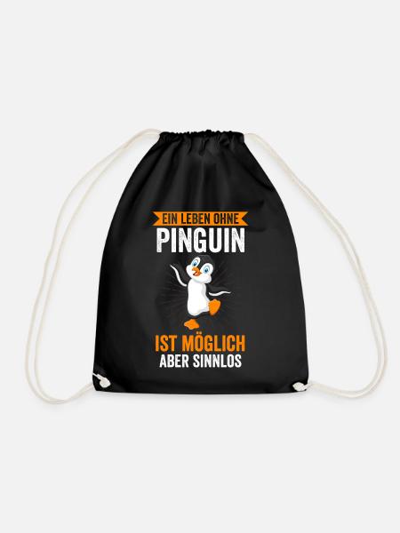 Ein Leben ohne Pinguine Pinguin - Turnbeutel - Schwarz