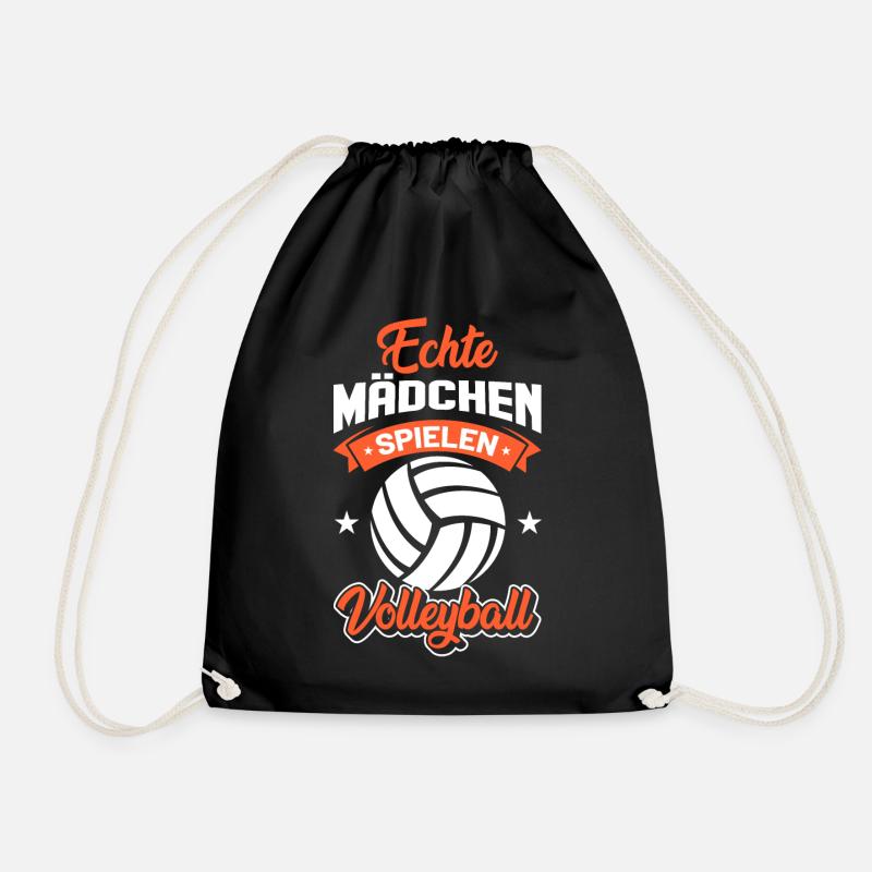 Beachvolleyball Frauen Mädchen Spruch - Turnbeutel - Schwarz