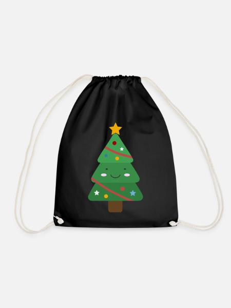 Süßer Weihnachtsbaum - Turnbeutel - Schwarz