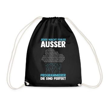 Programmieren Entwickler Coder Programmierer - Turnbeutel - Schwarz - Vorne