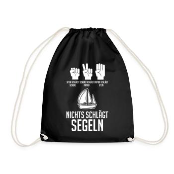 Segelboot Segler Segeln - Turnbeutel - Schwarz - Vorne