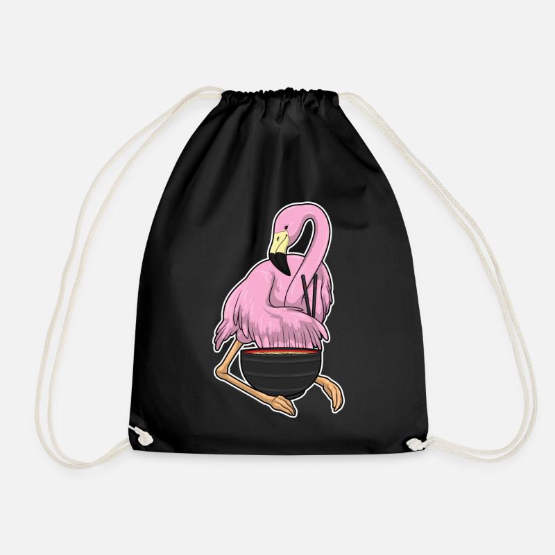 Flamingo Koch Ramen Kochen - Turnbeutel - Schwarz