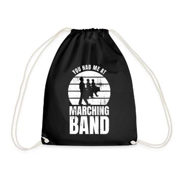Funny drummer - Drawstring Bag - black - Front