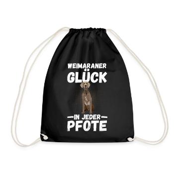 Braque de Weimar chien - Sac de sport léger - noir - Devant