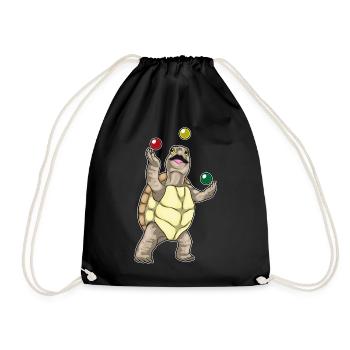 Jongleur de tortues jonglant - Sac de sport léger - noir - Devant