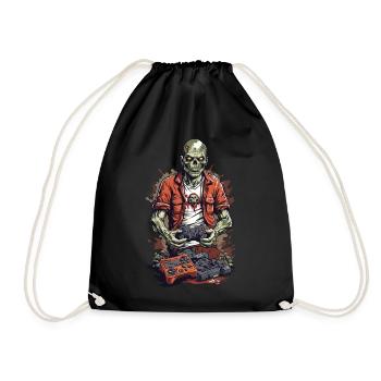 Zombie Gamer Retro Halloween Jeu Amusant - Sac de sport léger - noir - Devant