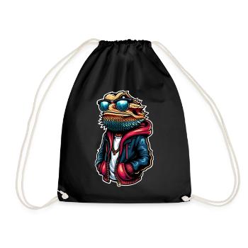 Bearded dragons - Drawstring Bag - black - Front