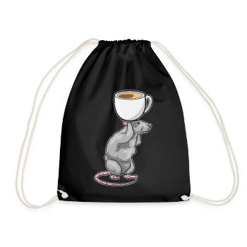 Tasse à café souris - Sac de sport léger - noir - Devant