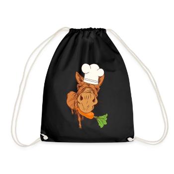 Cuisinier Cuisiniers Cuisinier Âne Cuisine Arts culinaires Hôte - Sac de sport léger - noir - Devant