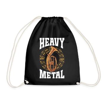 Cor ténor en métal lourd avec couronne de musique - Sac de sport léger - noir - Devant