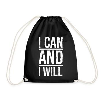 Je peux et je le ferai - Sac de sport léger - noir - Devant