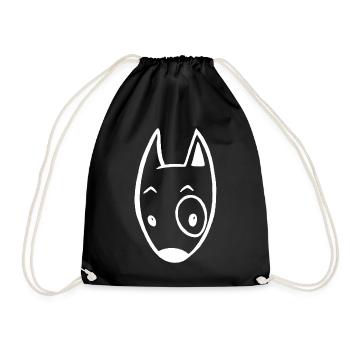 Little White Dog - Drawstring Bag - black - Front