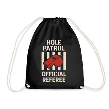 Cornhole Refere Offizielles Schiedsrichter - Turnbeutel - Schwarz - Vorne